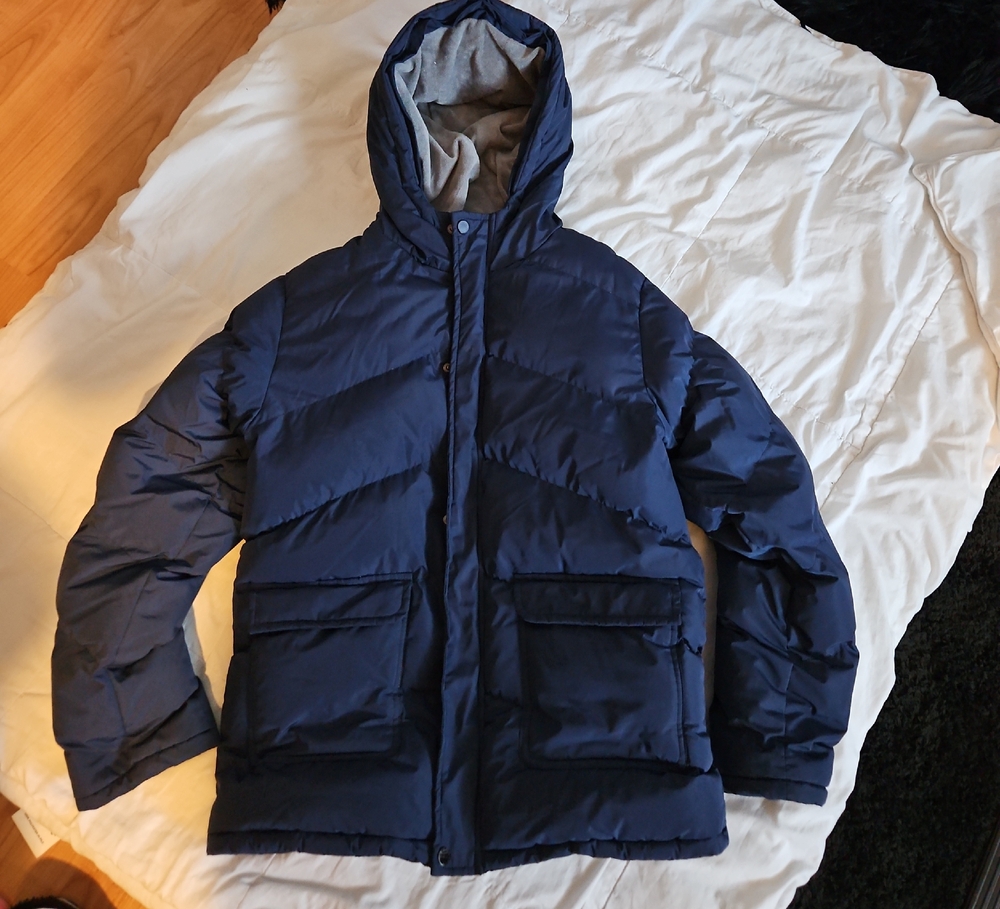 Men's Navy Blue Hooded Jacket